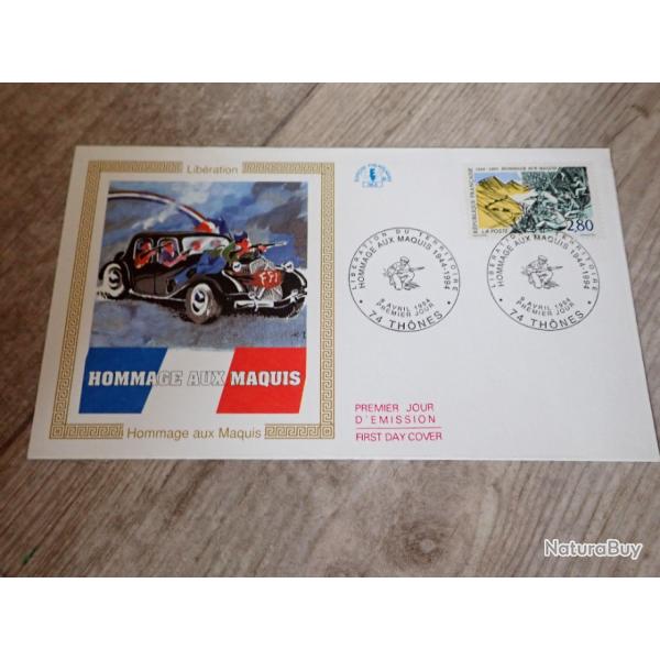 Carte postale 1er Jour Hommage au Maquis r�sistance FFi