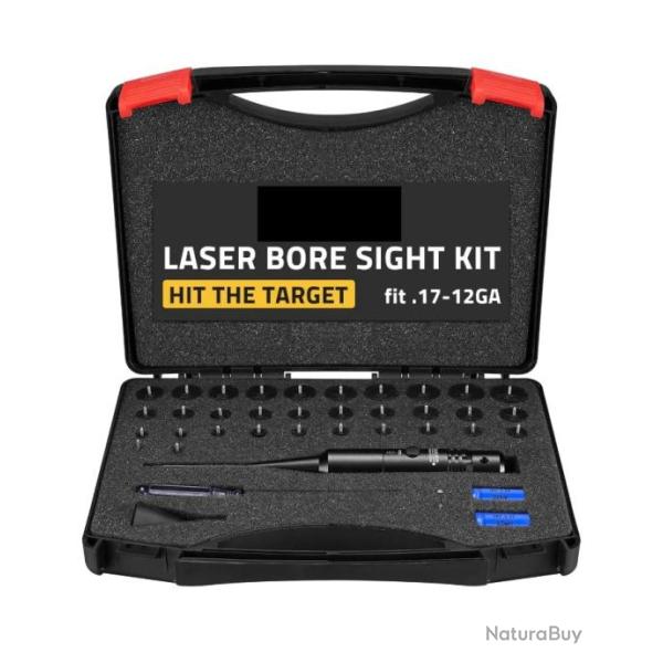 Collimateur de rglage rouge universel Pro en mallette calibre 0.17 (4.5 mm) jusqu'au calibre 12