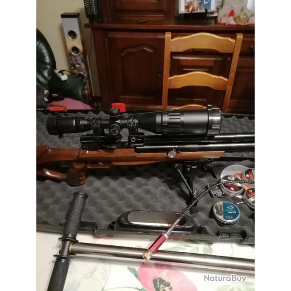 vend carabine pcp 6.35 aselkon pompe neuve +3resort de puisence trepied silencieux boites de plombs