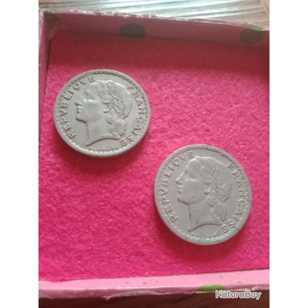Lot 2 pi�ces 5 francs lavrilliers