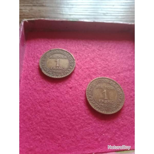 2 pi�ces bon pour 1 francs