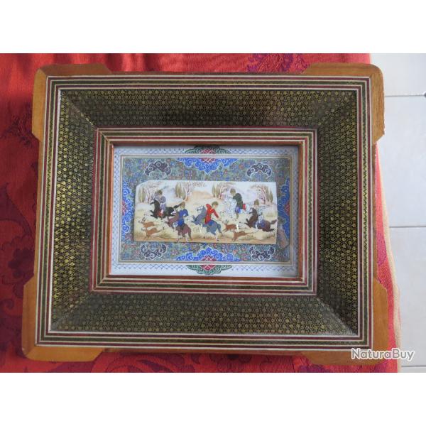 Peinture Miniature ottomane scne de chasse