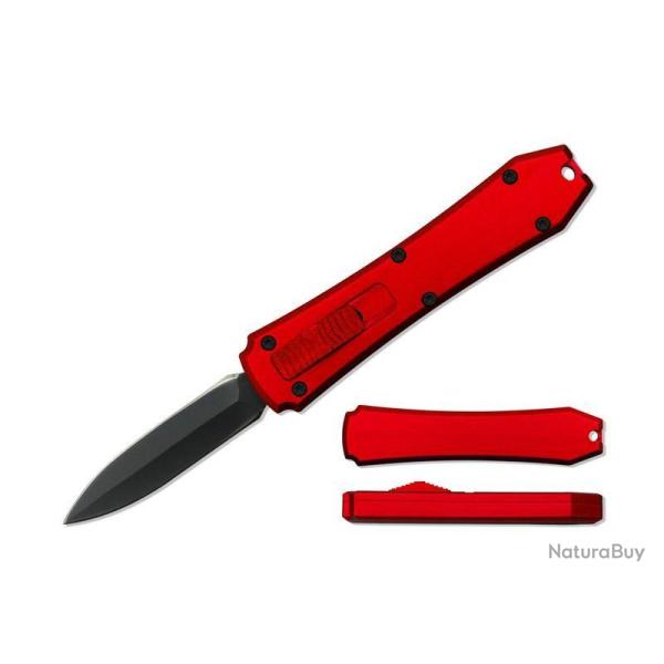 Mini couteau �jectable, Couleur rouge, Lame double tranchant