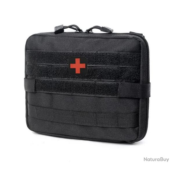 Grande sacoche tactique de secours noire - Livraison Gratuite