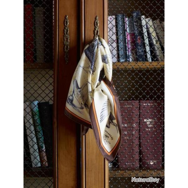 Foulard en soie ALEXANDRE MAREUIL en 70x180