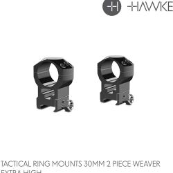 HAWKE TACTICAL RING MOUNT WEAVER 30MM EXTRA HIGH - 24118
