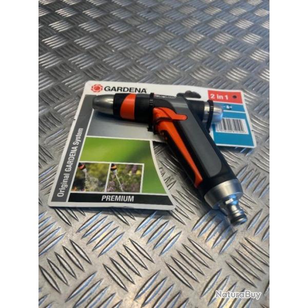 pistolet eau arrosage multijet en metal premium gardena jardin