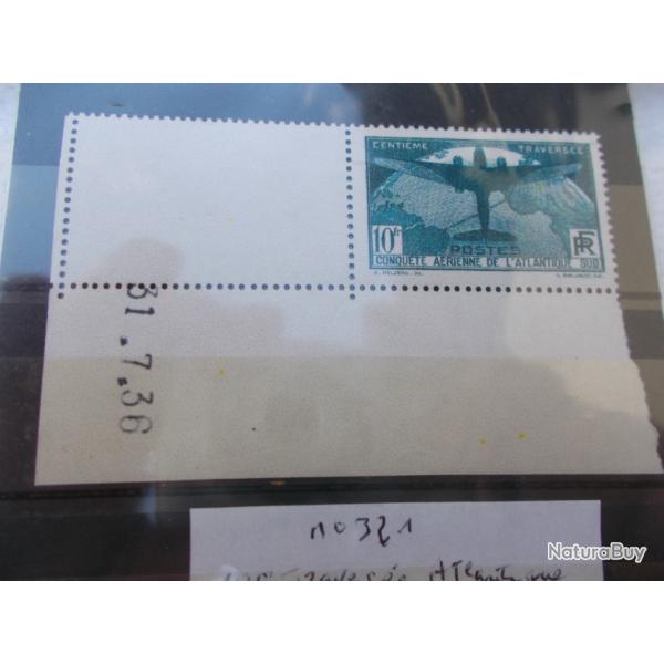 timbre france neuf  n321 cote 800 euros chez yvert , neuf ,RARE