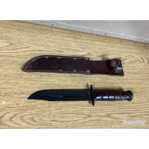 RARE ORIGINAL AUTHENTIQUE WW2 US NAVY USN MK2 COMBAT KNIFE KA-BAR SUPER EX CONDITION !!!
