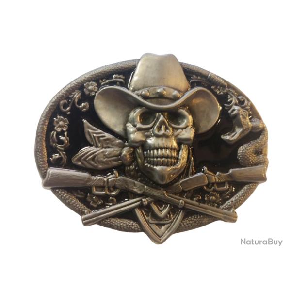 Boucle de ceinturon -  Largeur : 10.5 cm  Hauteur en son centre : 8 cm (4a.)