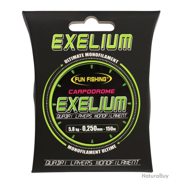 FUN FISHING MONOFILAMENT EXELIUM CARPODROME 150M 0,25mm 150m