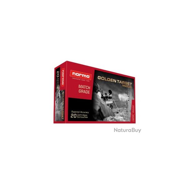 Munitions NORMA cal.308win competition line golden target 175gr 11.3g par 20