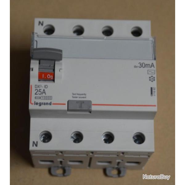 interrupteur diffrentiel Legrand 4x25A 30ma