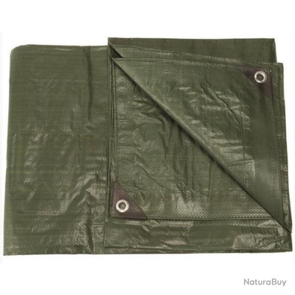 B�che Agricole Miltec avec oeillets - Vert / 2.85x4 m