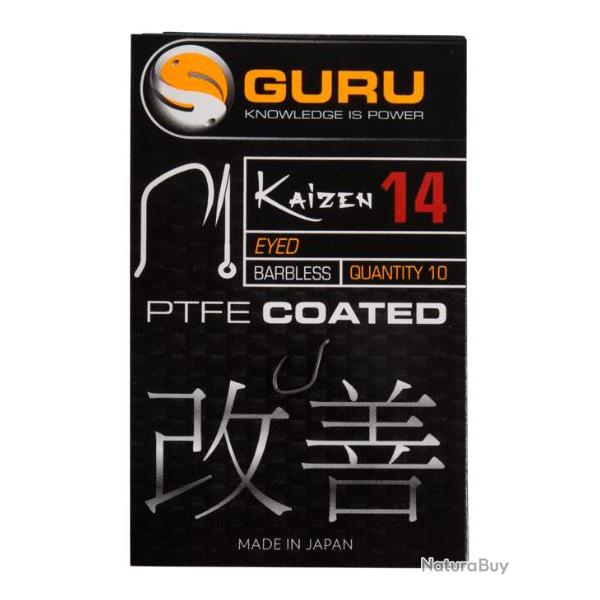 GURU HAME�ON KAIZEN EYED HOOK BARBLESS GURU 14