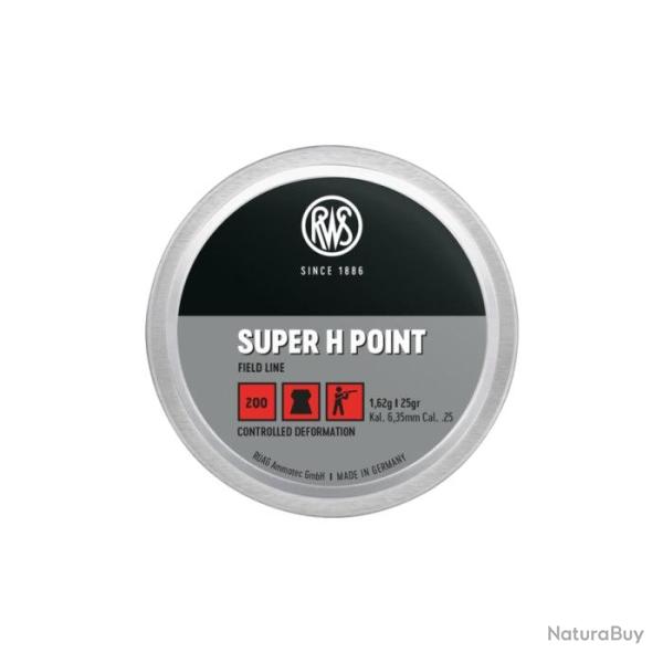 Plombs RWS Super H-Point 1.62 g - 4.5 mm