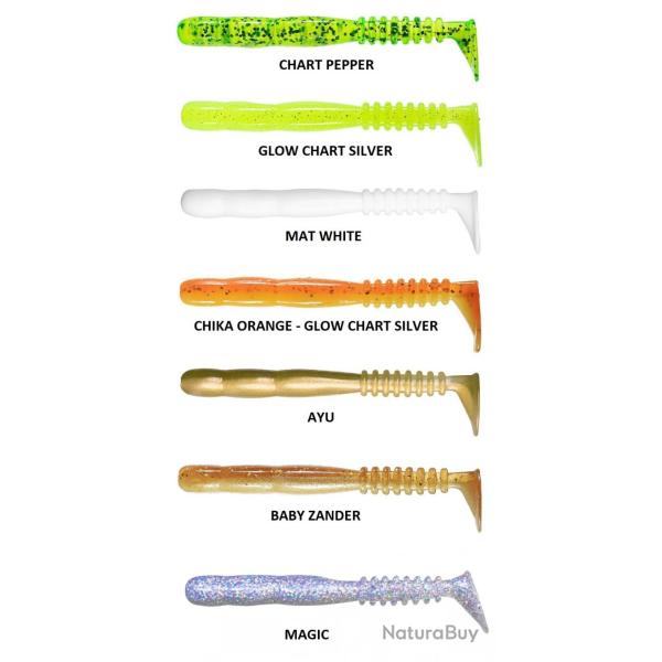 FAT ROCKVIBE SHAD 6.5" 16CM PAR 3 Chika orange / Glow chart silver - B76