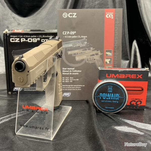 Pack pr�t a tirer PISTOLET "CZ P-09" FDE CO2 4.5 -PLOMBS