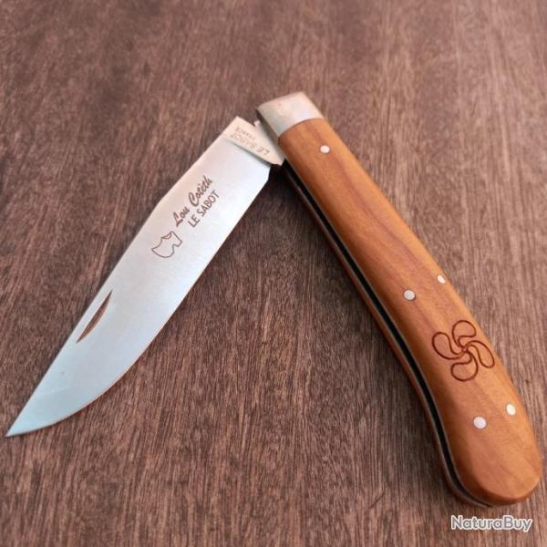 Joli Couteau R�gional YATAGUAN LOU COT�TH par LE SABOT Manche en Bois