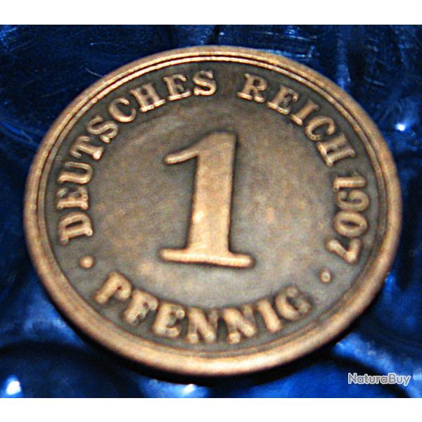 ALLEMAGNE rare piece de 1 pfenning 1907 (deutsch reich)