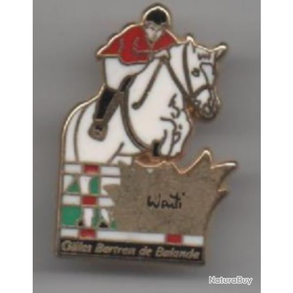 Pin's Cheval Sports Hippique Zamac Dor� � L'or Fin Waiti Gilles Bertran De Balanda Ref 1716