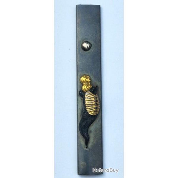 KOZUKA SHUIBUICHI TORTUE D'EAU IMPERIALE MANCHE COUTEAU SABRE JAPONAIS TANTO W AKIZASHI KATANA JAPON