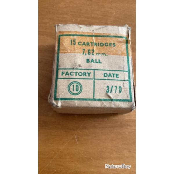 Bote vide de Bulgarie de 15 cartouches de 7,62 de 1970