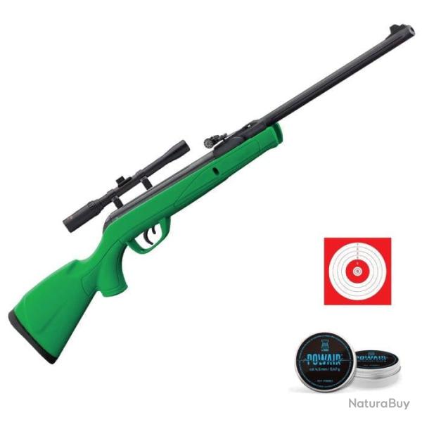 Carabine � plomb Gamo Delta Synth�tique - Cal. 4.5 mm - Vert / Pack First