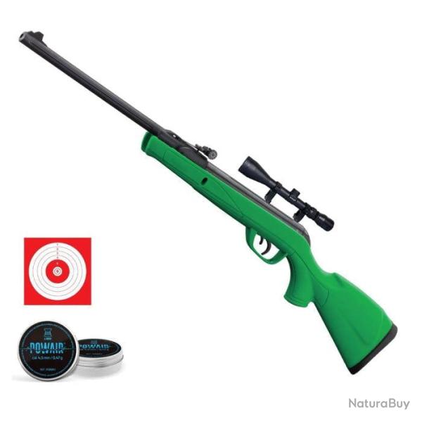 Carabine � plomb Gamo Delta Synth�tique - Cal. 4.5 mm - Vert / Pack Tir