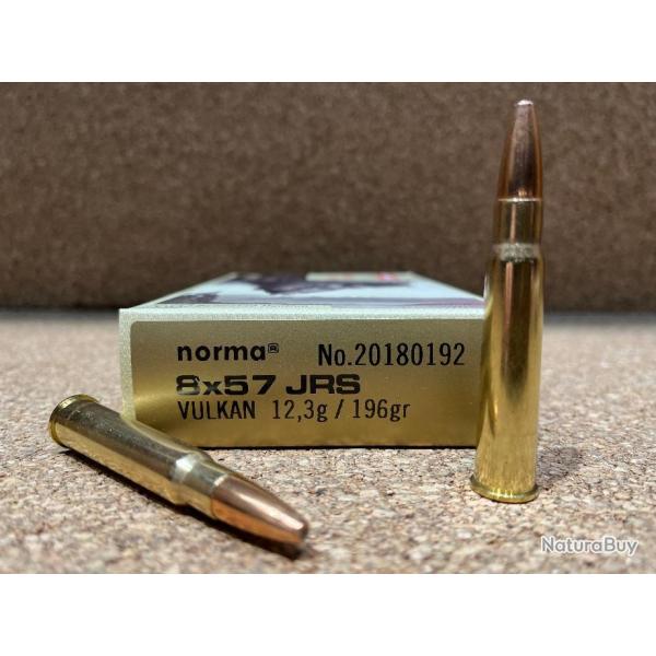 2  BOITES DE MUNITIONS NORMA  8X57 JRS VULKAN 12.7GR