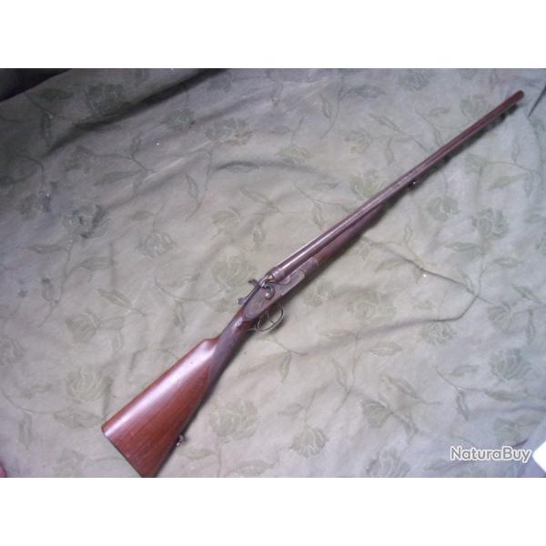 Fusil Li�geois caliibre 12 � platine et chiens ext�rieurs