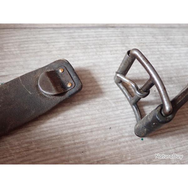 Ceinturon, ceinture pour �tui pistolet Suisse / porte fourreau ba�onnette Rubin Schmidt avec crochet