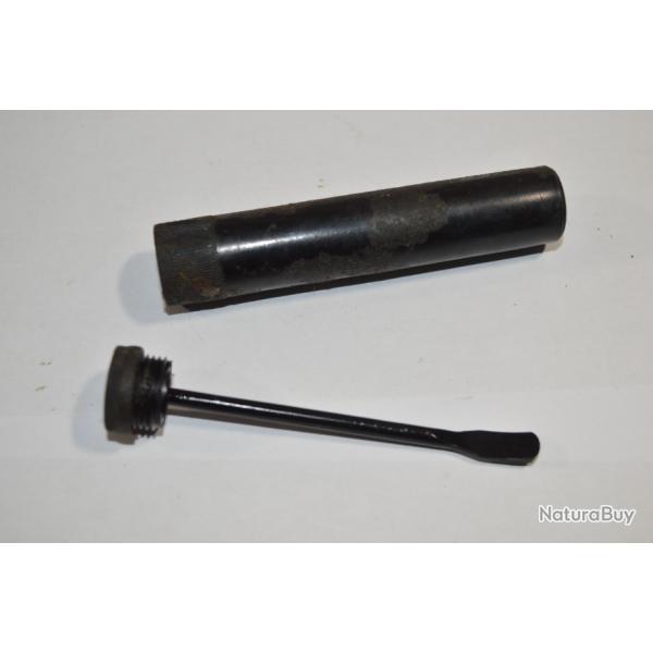 Tube / flacon de nettoyage crosse  � identifier Ak / Fusil Export  Arme ancienne  WW2  (6)