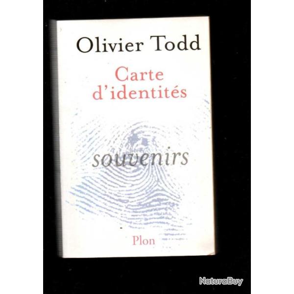 carte d'identit�s souvenirs d'olivier todd