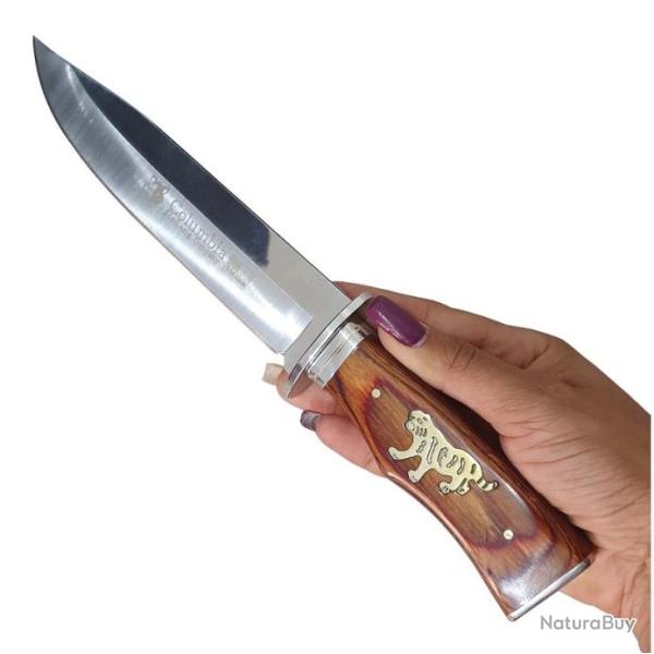 Poignard De Survie � Columbia � 31 Cm Type Acier Inoxydable Etui Ceinture Etc...