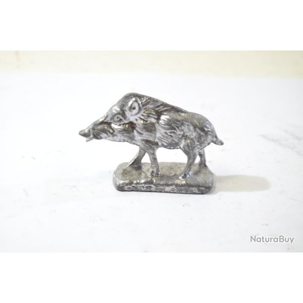 Petit sanglier en �tain, fabrication Fran�aise. presse papier, d�co de bureau chasse chasseur