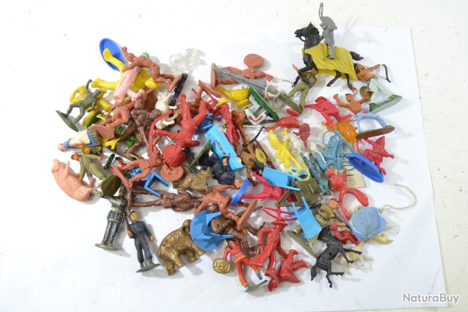 Lot De 12 Soldats Français Plastique Années 1970/90 - Échelle 1:32 (60 Mm) - Occasion