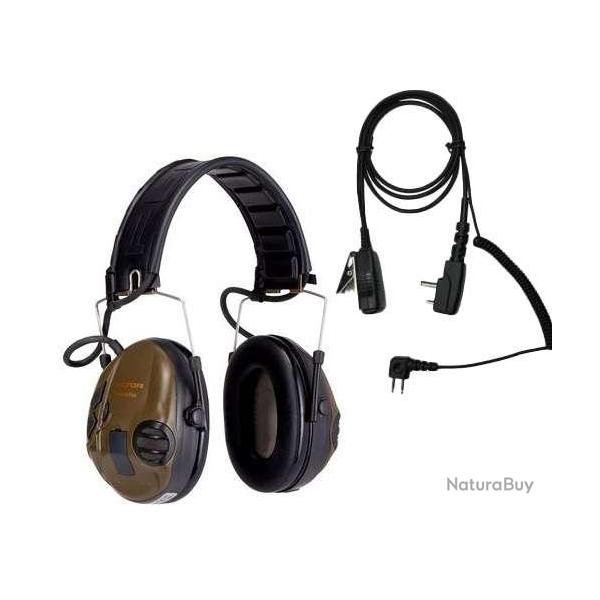 Peltor SportTac casque anti-bruit 3M(TM) avec oreillette