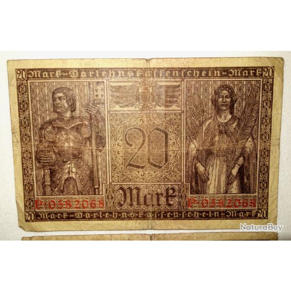 20 MARK ALLEMANDS de la PREMIERE GUERRE.  /8369
