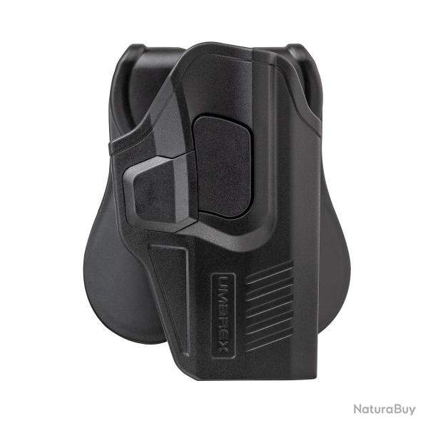 HOLSTER PADDLE RETENTION BOUTON - UMAREX - GLOCK 17 ET GLOCK COMPACT (18C, 19, 22GEN4)