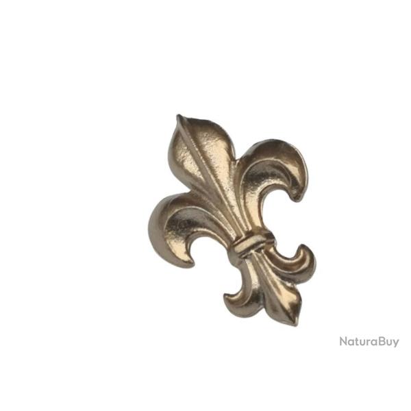 Fleur de Lys en m�tal dor� ( Hauteur : 3 cm ) ( Fixation pin's)