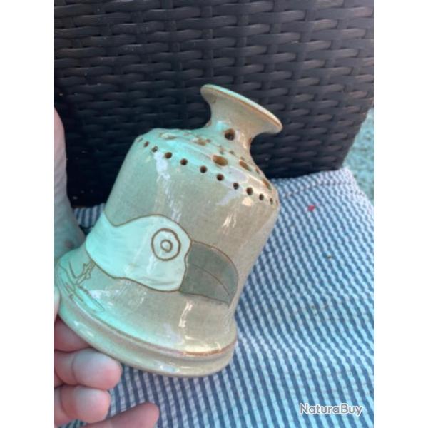 Photophore en gr�s �maill� inspiration Jacques Blin non sign�