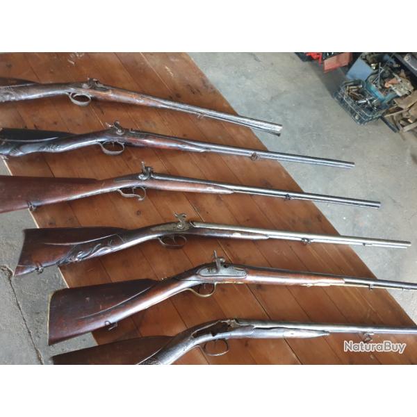 6 fusils a poudre noire