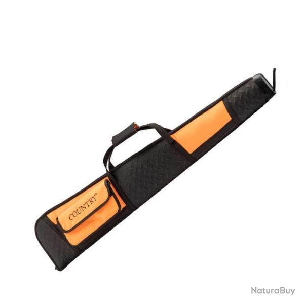 Fourreau Country Sellerie Cordura avec poche - Fusil / Orange/Noir / 120 cm