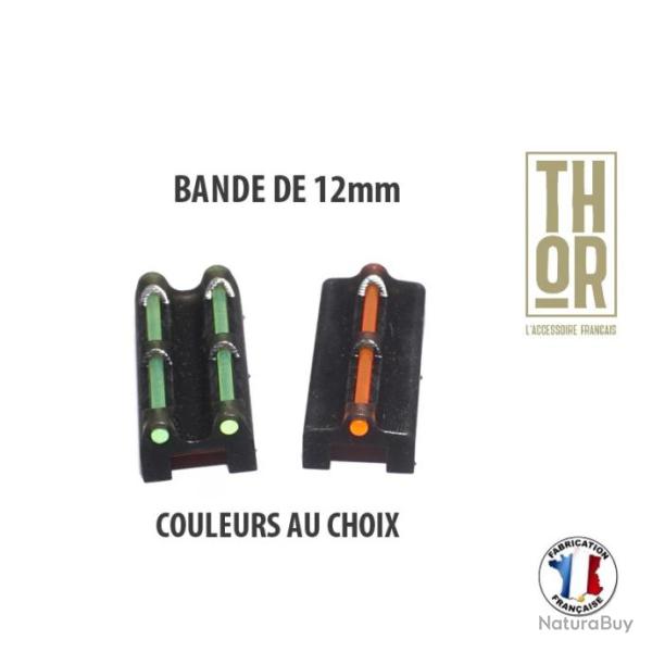 Ensemble guidon et hausse fluo pour bande ventil�e 12mm - Couleurs au choix !