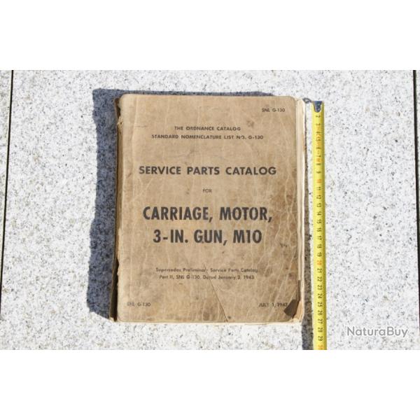 Catalogue US 1943 M�canique pi�ces d�tach�es Chasseur Chars Am�ricain M10 Wolverine Tank Destroyer