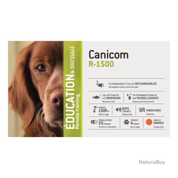 CANICOM R-1500 : ENSEMBLE DE DRESSAGE RECHARGEABLE
