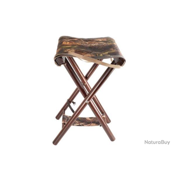 Si�ge Januel en bois avec assise tissu camo - 60 cm