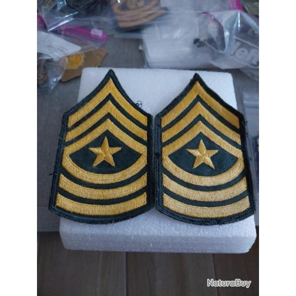 Lot de Grades arm�e us FIRST SERGEANT original