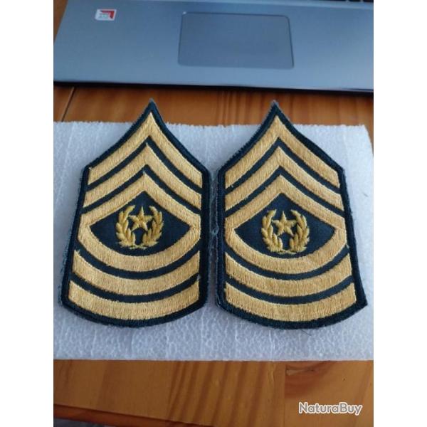 Lot de Grades arm�e us COMMAND SERGEANT MAJOR original